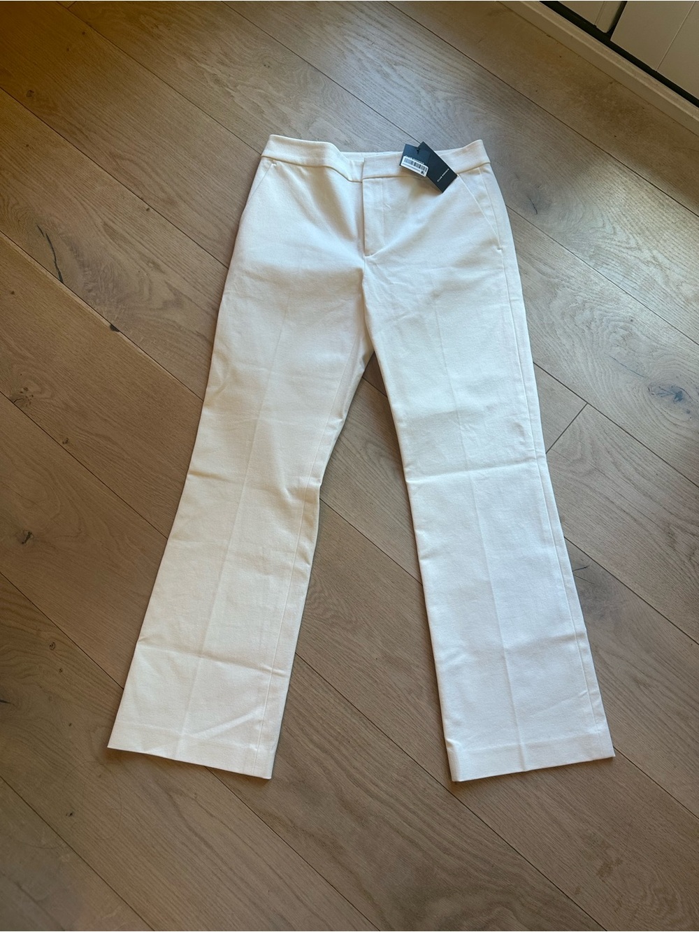 Club Monaco Cream Wide Leg Dress Pants